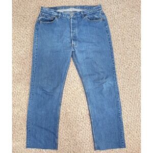 Vintage Levis‎ 501-0115 Jeans Mens 36x29.75 Button Fly 80s Whiskered USA Made